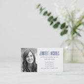 Carte D'appel Diplôme photo| Abstrait En Bleu Et Gris (Debout devant)