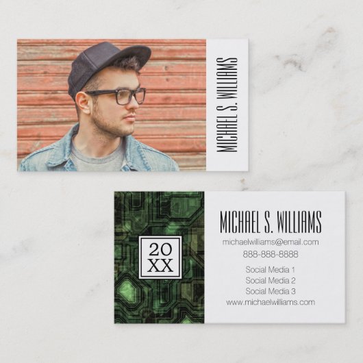 Carte D'appel Diplôme photo| Circuit informatique (Devant / Derrière)