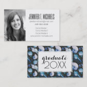 Carte D'appel Diplôme photo| Coraux avec Motif de coquillages (Devant / Derrière)