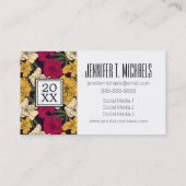 Carte D'appel Diplôme photo| Flore élégante (Dos)