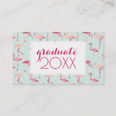 Carte D'appel Diplôme photo| Modèle Flamingo rétro (Dos)