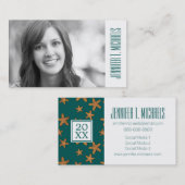 Carte D'appel Diplôme photo| Motif d'écrevisse orange (Devant / Derrière)