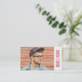 Carte D'appel Diplôme photo| Motif Red White & Blue Navy (Debout devant)