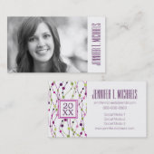 Carte D'appel Diplôme photo| Points multicolores (Devant / Derrière)