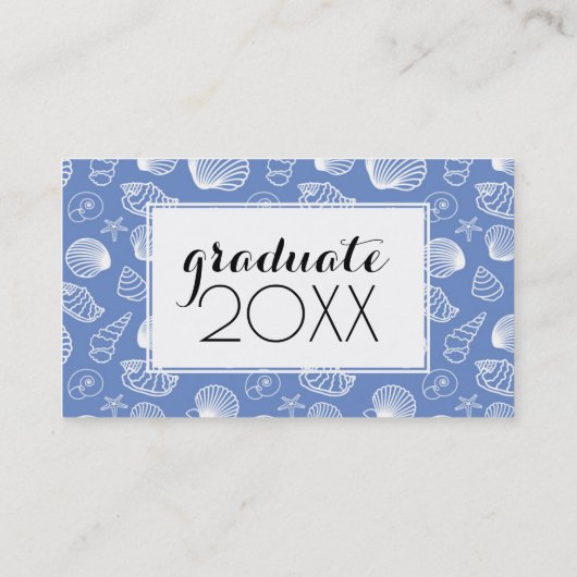 Carte D'appel Diplôme photo| Sassy Seashell Motif (Dos)