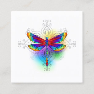 Carte D'appel Dragonfly en arc-en-ciel