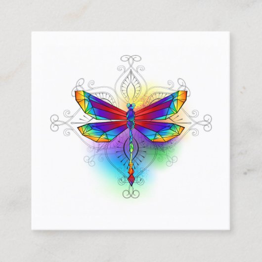Carte D'appel Dragonfly en arc-en-ciel (Devant)
