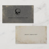 Carte d'appel du crâne Halloween (Devant / Derrière)