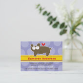 Carte d'appel du profil photo de l'ours de dessin  (Debout devant)