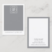 Carte D'appel Dusty Blue Jewelry display holder (Devant / Derrière)