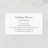 Carte D'appel Dusty violet iris aquarelle Romantique Floral (Dos)