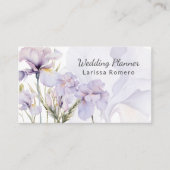 Carte D'appel Dusty violet iris aquarelle Romantique Floral (Devant)