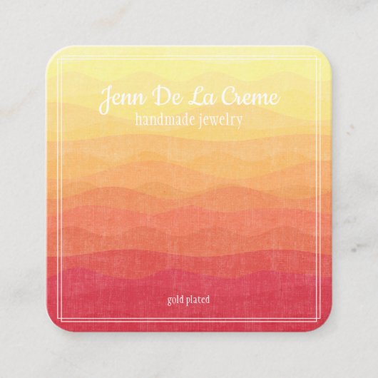 Carte D'appel Écran de bijoux en blanc Desert Sky (Devant)