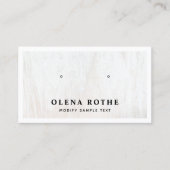 Carte D'appel Écran de bijoux en bois blanc (Devant)