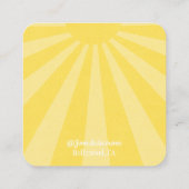 Carte D'appel Écran de bijoux Sunshine Sky à impression blanche (Dos)