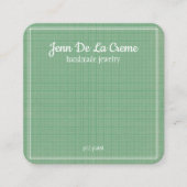 Carte D'appel Écran de bijoux vert à imprimé blanc (Devant)