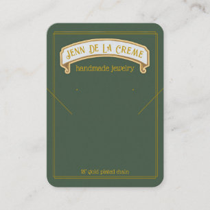 Carte D'appel Écran de bijoux vert Sahara Nights