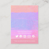 Carte D'appel Écran de collier et d'oreilles pour logo chic jeun (Dos)