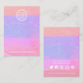 Carte D'appel Écran de collier et d'oreilles pour logo chic jeun (Devant / Derrière)