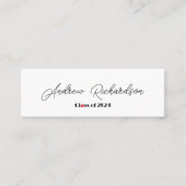 Carte D'appel Écriture noire rouge moderne (Devant)