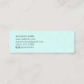 Carte D'appel Elégance Simple Lumière Green Collection d'oreille (Dos)