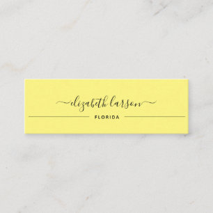 Carte D'appel Elegance Simple Yellow Eear Collection