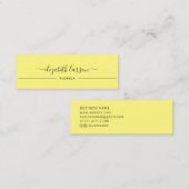 Carte D'appel Elegance Simple Yellow Eear Collection (Devant / Derrière)