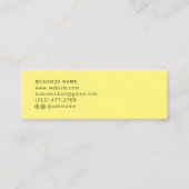 Carte D'appel Elegance Simple Yellow Eear Collection (Dos)