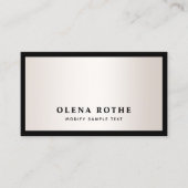 Carte D'appel Elégant Black Border Satin Gold Professionnel (Devant)