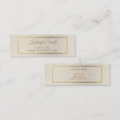 Carte D'appel Élégant Crème Gold Graduation Insérer le nom du pr (Devant / Derrière)