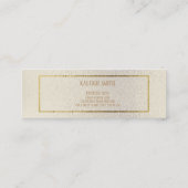 Carte D'appel Élégant Crème Gold Graduation Insérer le nom du pr (Dos)