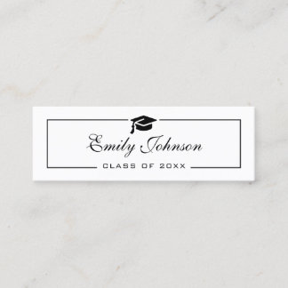 Carte D'appel Elegant Graduation Name Card - Classe Of 2026