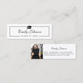 Carte D'appel Elegant Graduation Name Card - Photo Card