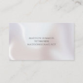 Carte D'appel Élégant Monogramme Iridescente Pearl Shimmer (Dos)