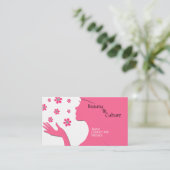 Carte D'appel Élégant papier de lin de qualité supérieure chic (Debout devant)