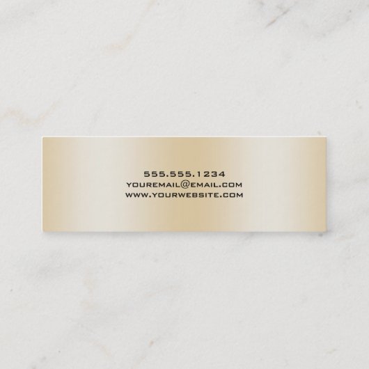 Carte D'appel Elegant Rose Gold Diploma Nom Card Insert (Dos)