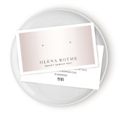 Carte D'appel Élégant Rose Gold White Bordure Écran d'oreille