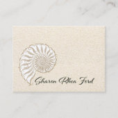 Carte D'appel Elegant Shell Calling Card / Contacts / Business (Devant)