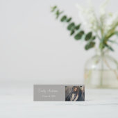 Carte D'appel Elégant Silver Graduation Name Card (Debout devant)