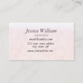 Carte D'appel Elégante Parties scintillant rose-Bleu Agate Moder (Dos)