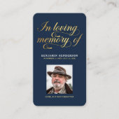 Carte D'appel Elégante photo Sympathie funéraire prière (Devant)