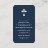 Carte D'appel Elégante photo Sympathie funéraire prière (Dos)