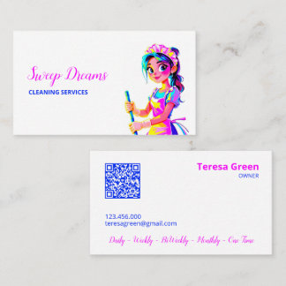 Carte D'appel Employé de ménage QR personnalisé