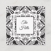 Carte d'appel en noir et blanc pour famille (Devant)