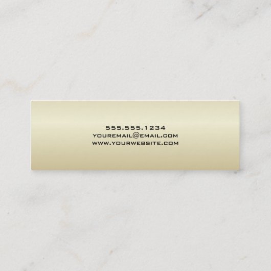 Carte d'appel en or Casquette gradué diamant (Dos)