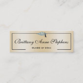 Carte d'appel en or Rose Casquette gradué diamant (Devant)