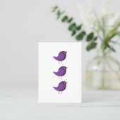 Carte D'appel Enfants oiseau mignon (Debout devant)
