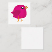 Carte D'appel Enfants oiseau mignon (Devant / Derrière)