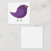 Carte D'appel Enfants oiseau mignon (Devant / Derrière)