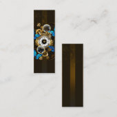 Carte D'appel Engrenages à vapeur et papillons bleus (Devant / Derrière)